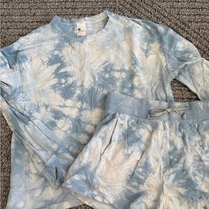 Blue Tie-Dye Matching Set